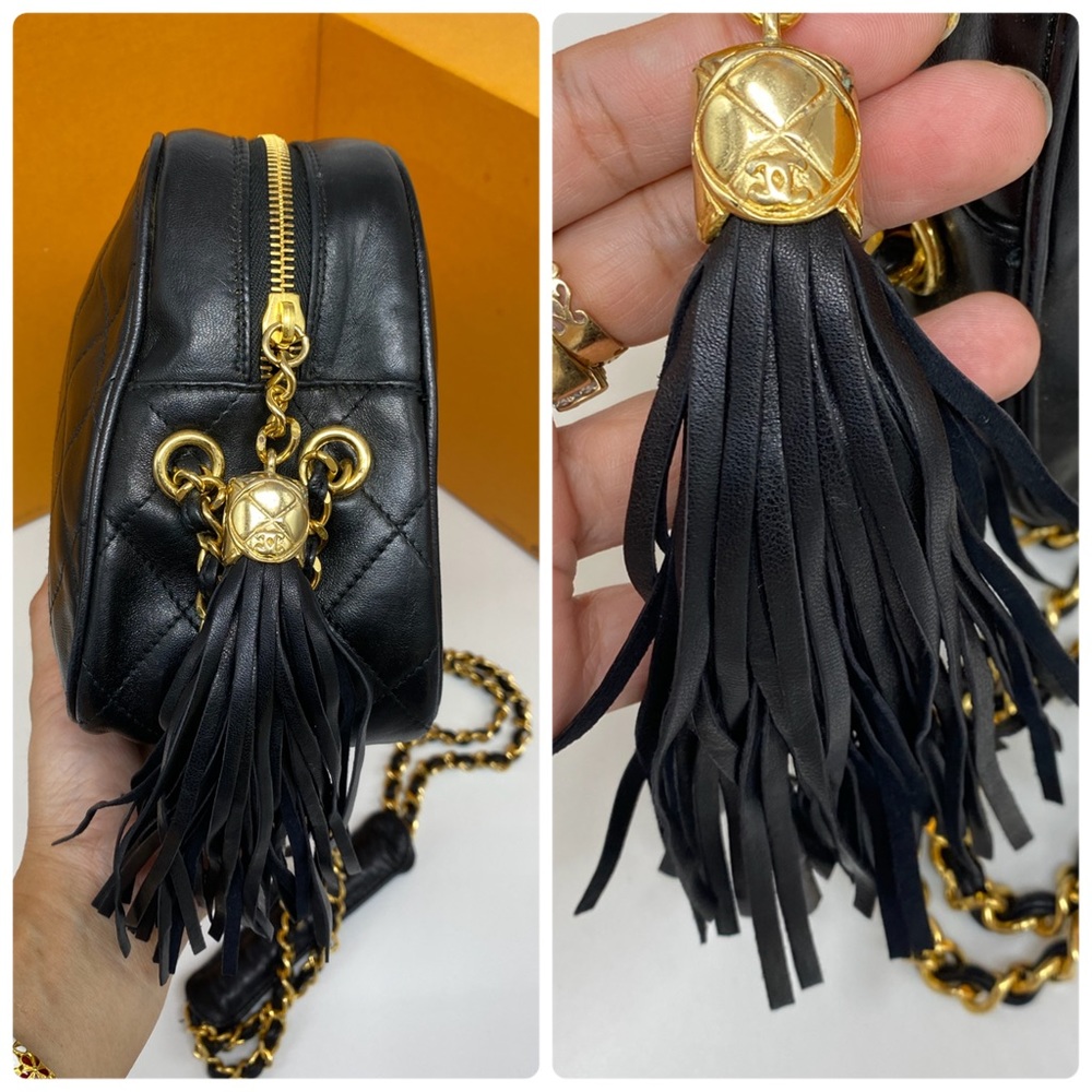 ๐ท๐ทCHANEL ๐ธ๐ธ Black Leather timeless Camera Bag GHW - Picture 10 of 17